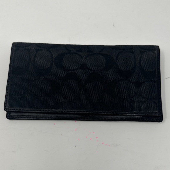 Coach Handbags - Coach Black Checkbook Signature Wallet NWOT